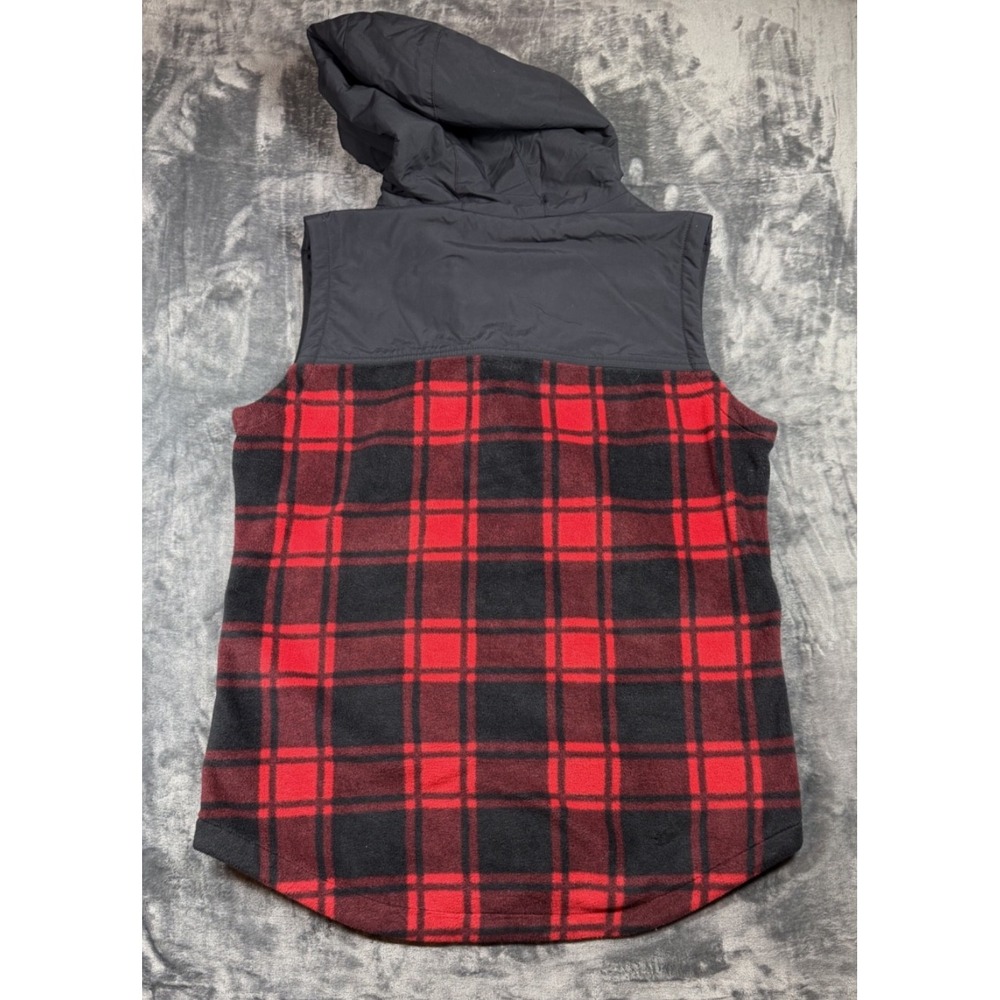 Columbia Plaid Hooded Sherpa Fleece Vest Women XL AL1123 - Picture 8 of 8